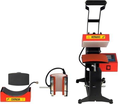 (image for) 3 in 1 Combo Heat Press Machine for Cap,Label,Cup