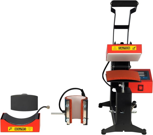 (image for) 3 in 1 Combo Heat Press Machine for Cap,Label,Cup
